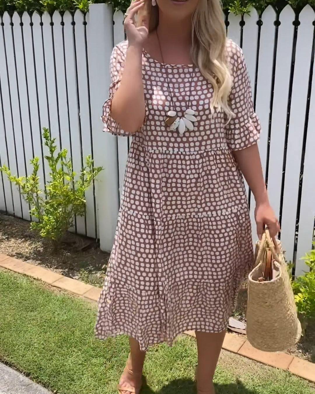 Stella - Polka Dot Midi Summer Dress