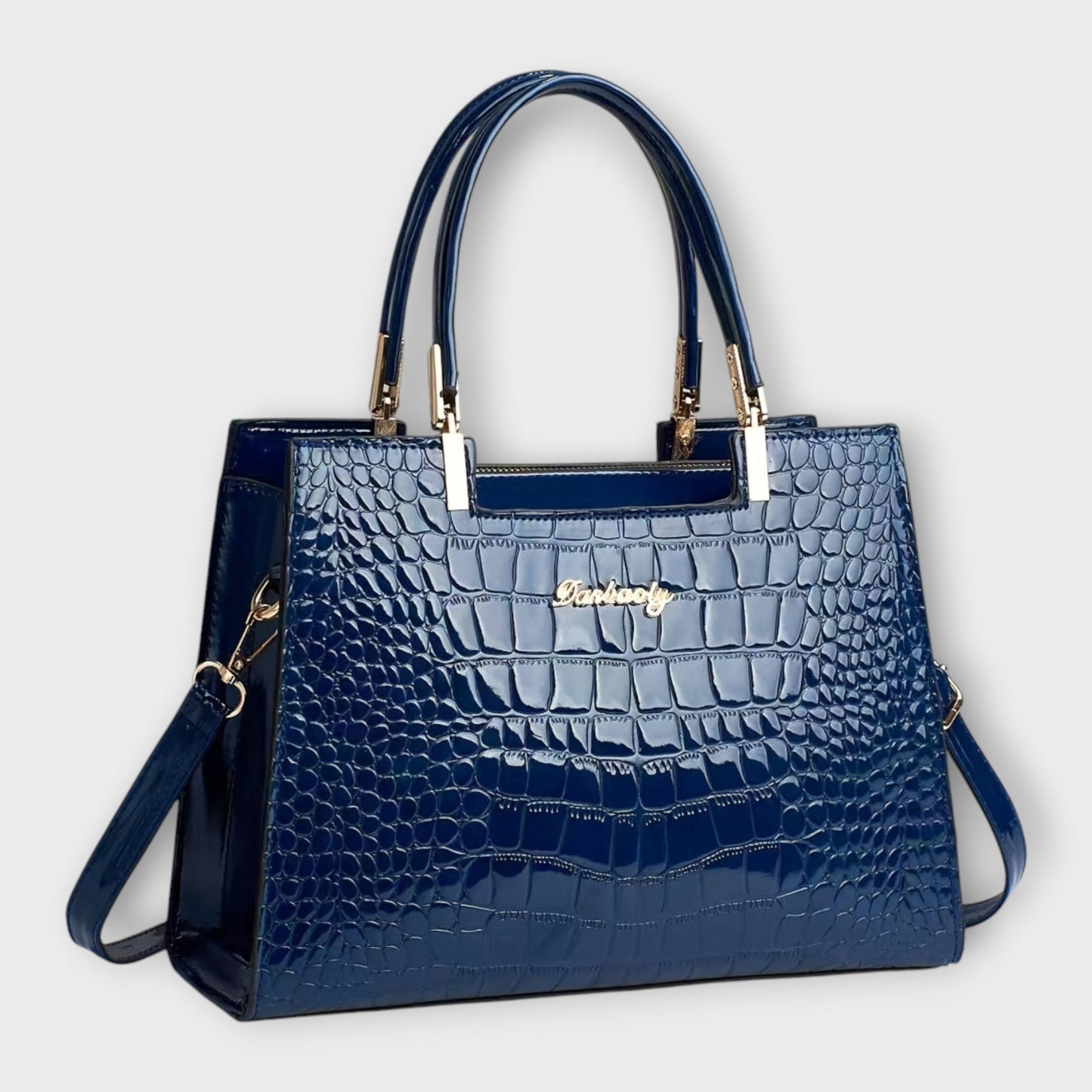 Madison - Glossy Crocodile Pattern Handbag