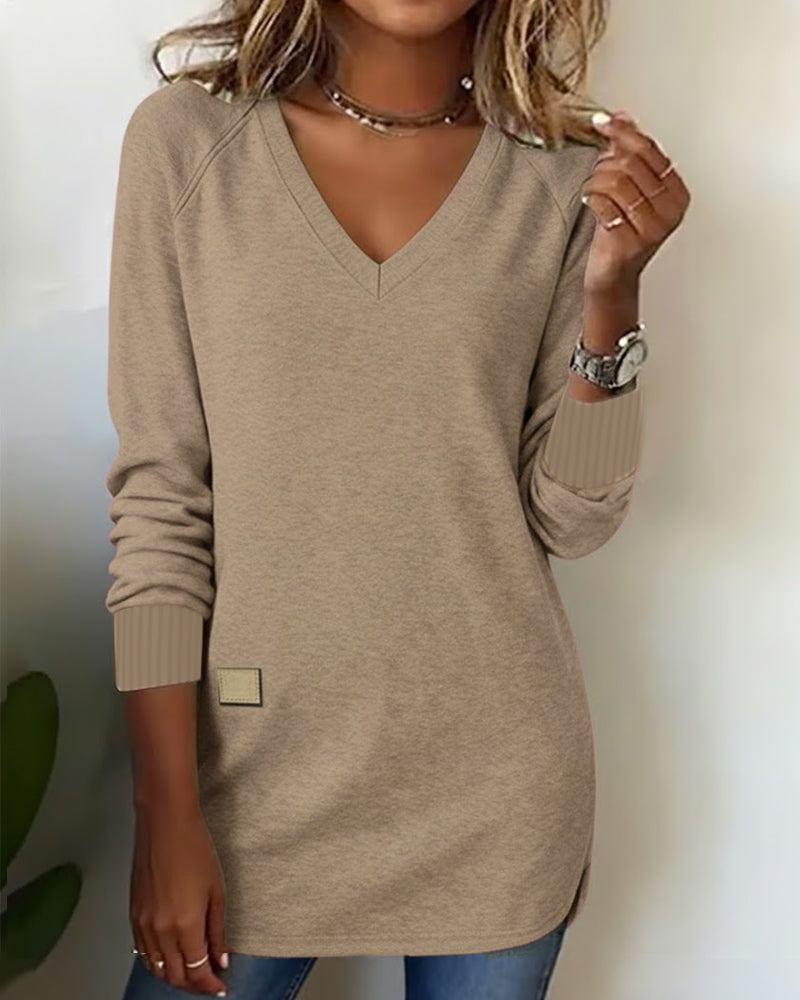 Blair® | Fashionable Sweatshirt with V-Neck