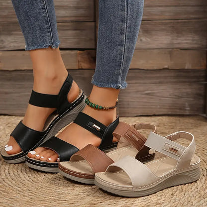 LIORA – CUSHIONED ORTHOPEDIC WEDGE SANDALS