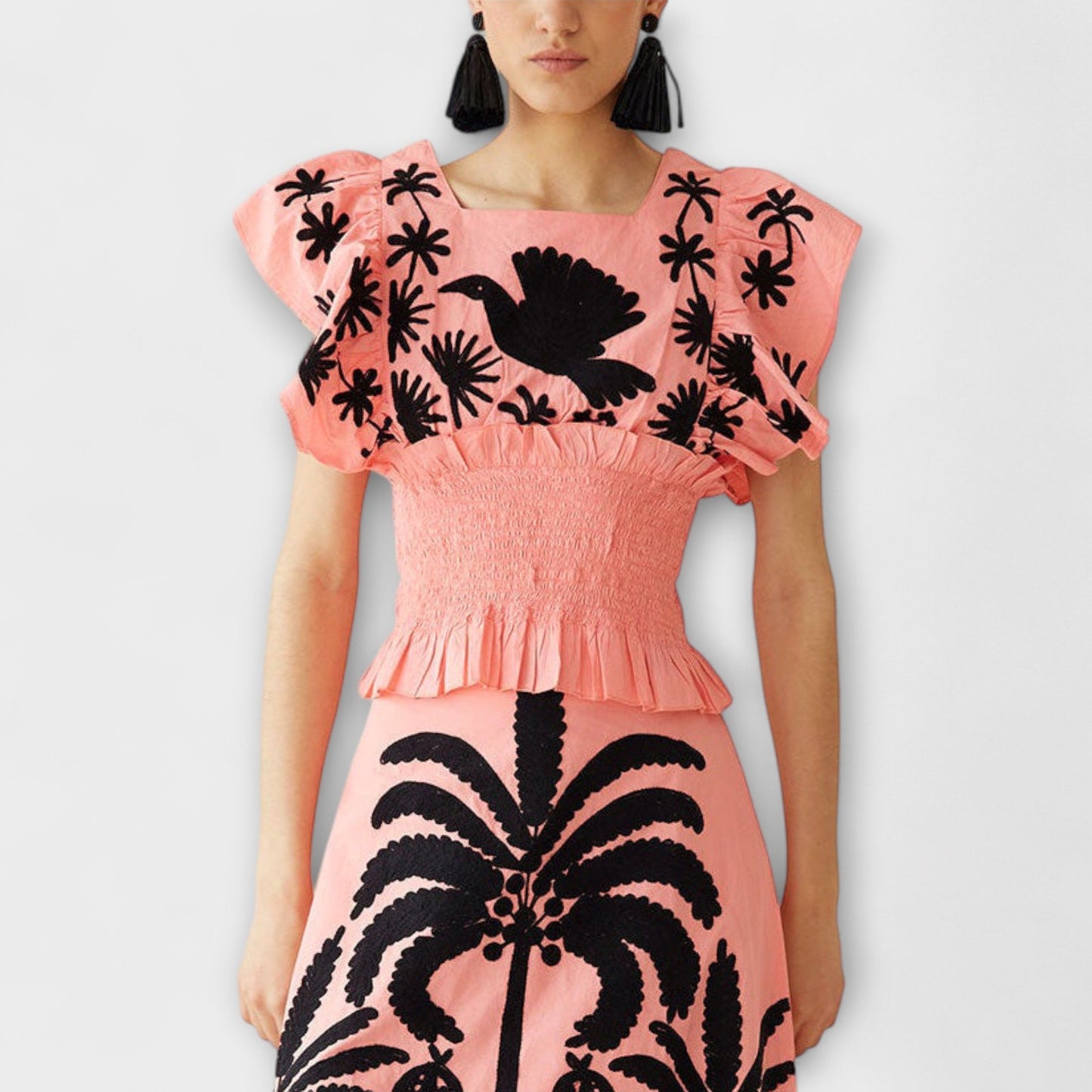 Amy - Chic Palm Tree Dress