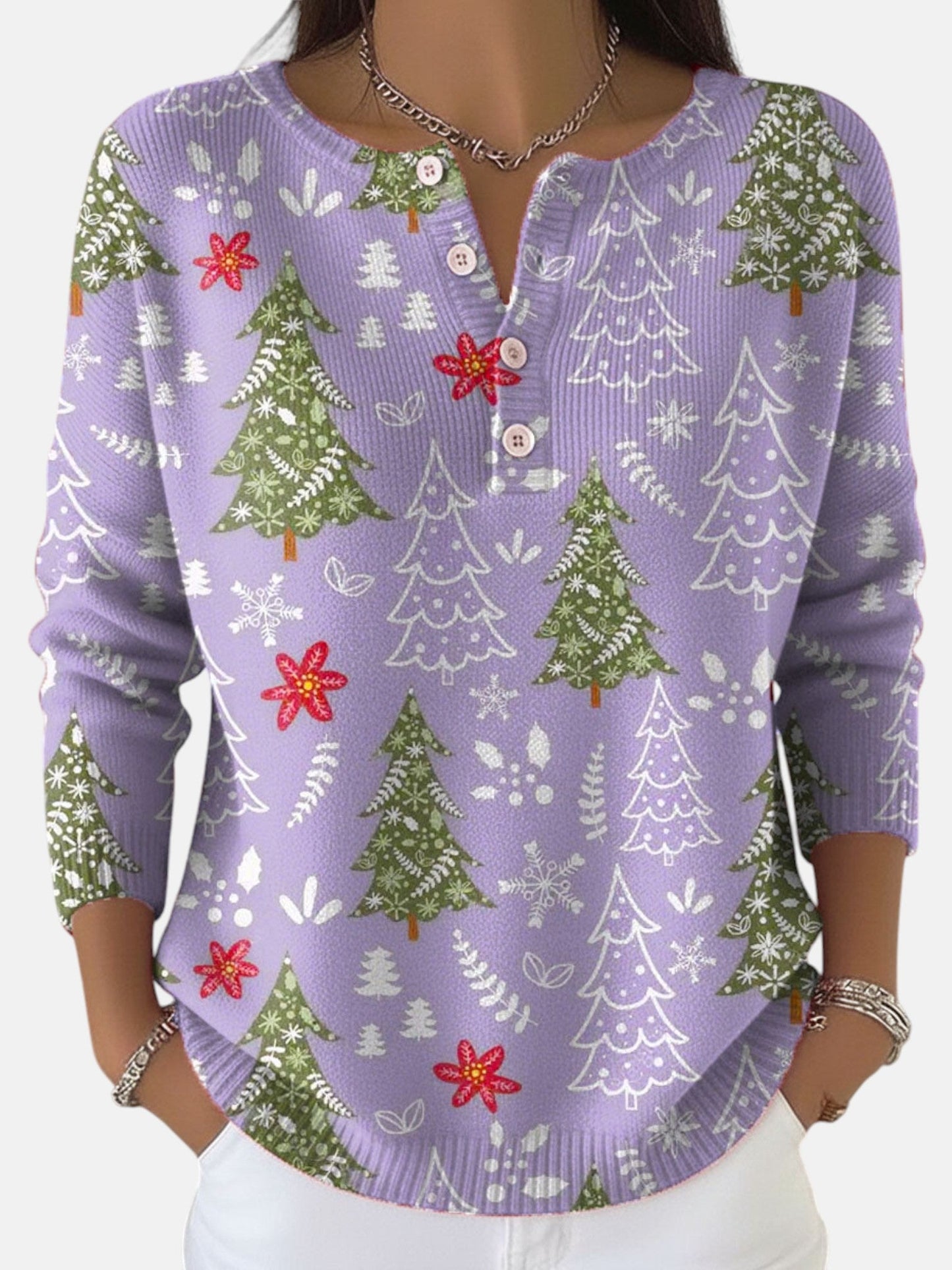 Sofie | Christmas Jumper with Buttons