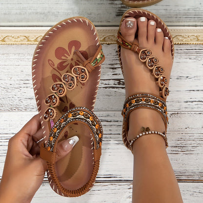AVELINE – BEADED COMFORT SANDALS
