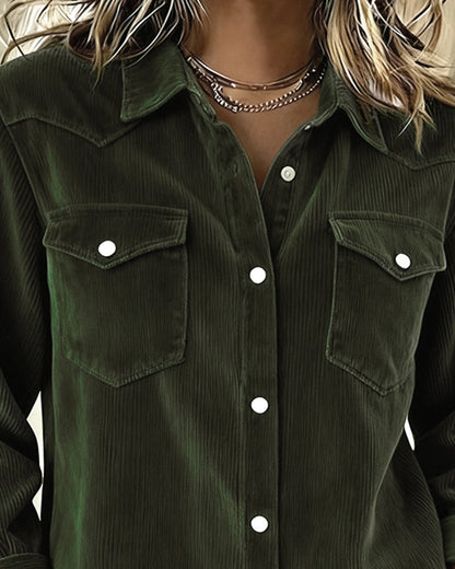 Blair® | Long-Sleeve Shirt with Lapel and Button Placket