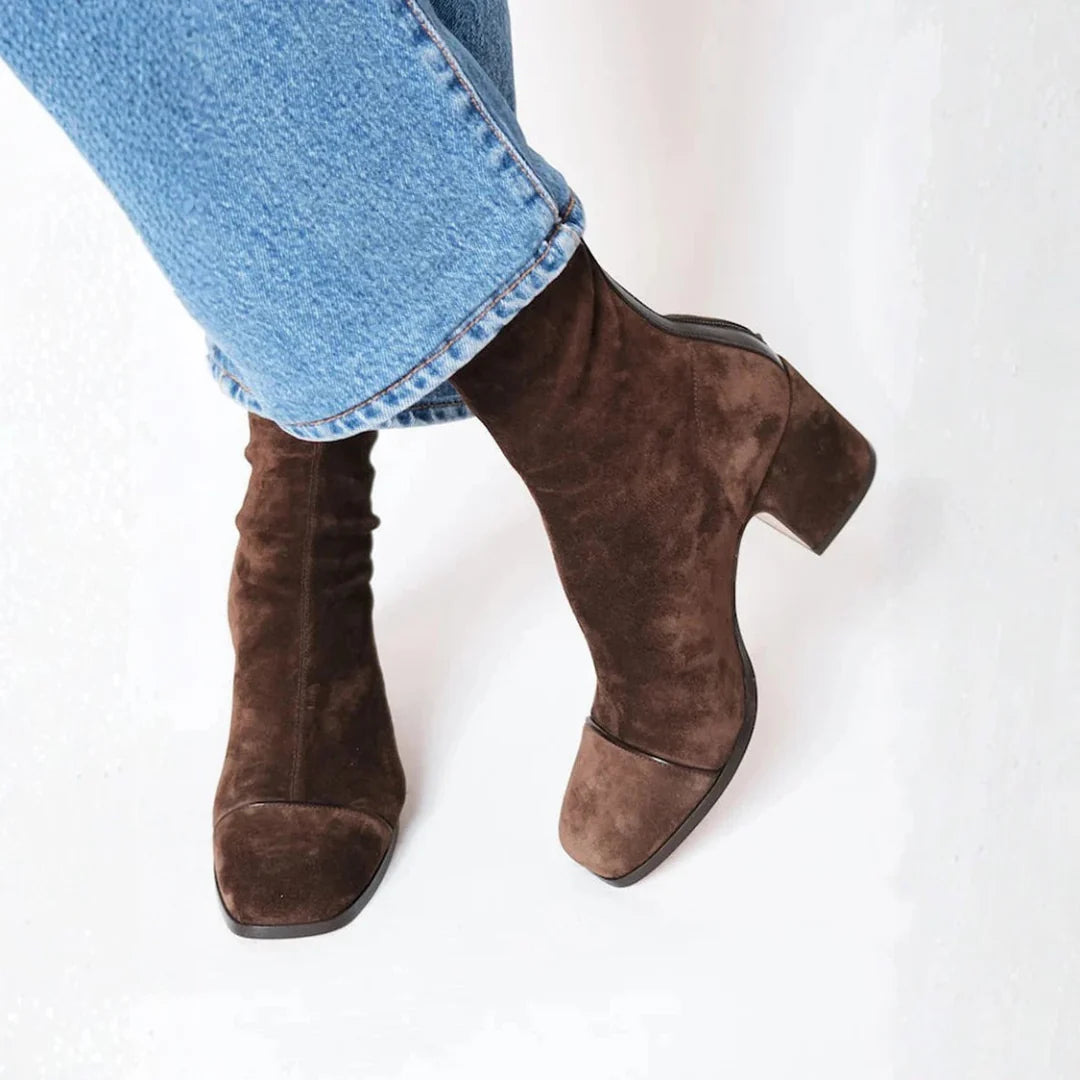 Victoria | Square toe heeled boots