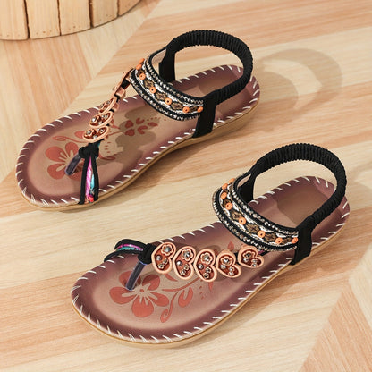AVELINE – BEADED COMFORT SANDALS