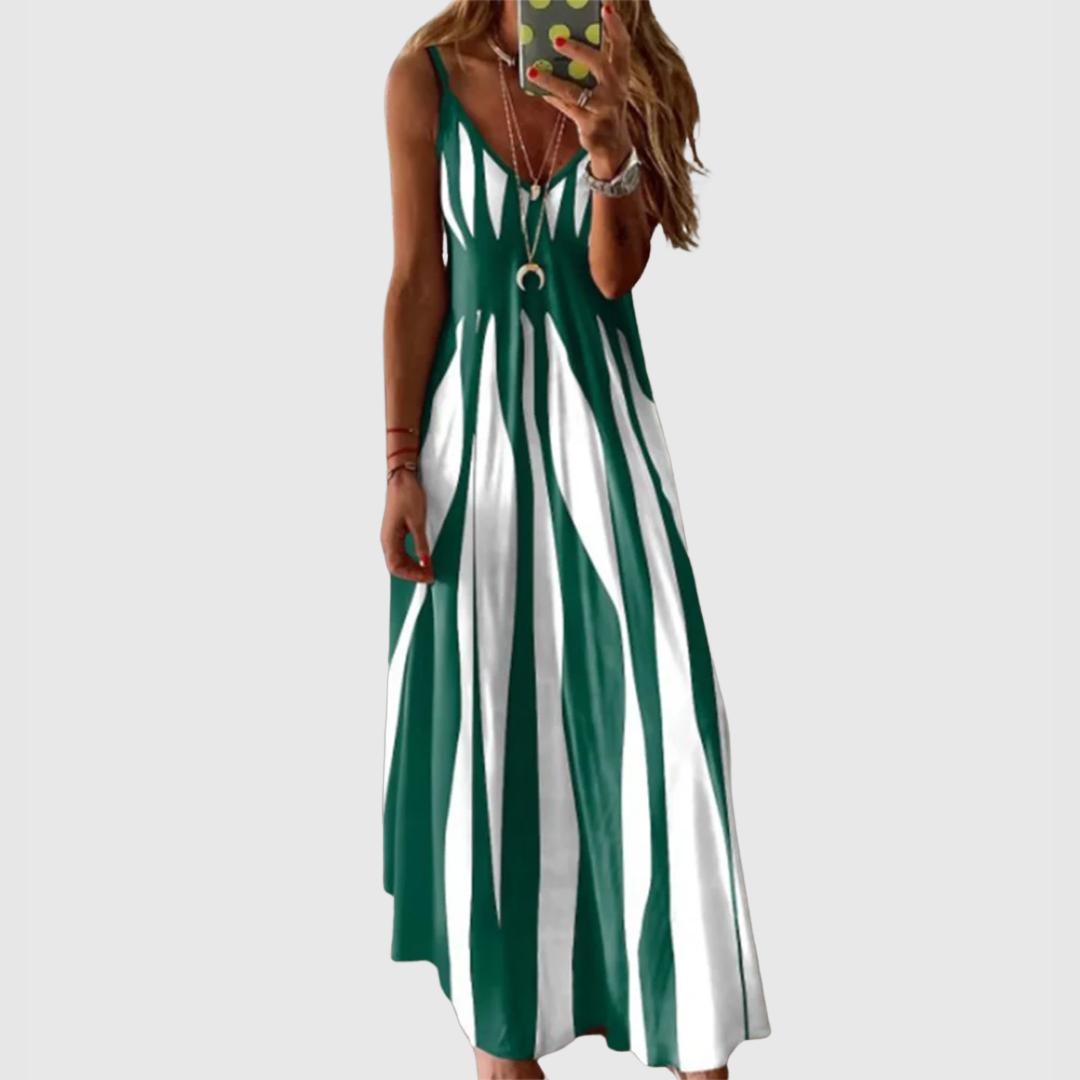 Ariella - Chic Sleeveless Striped Maxi Dress