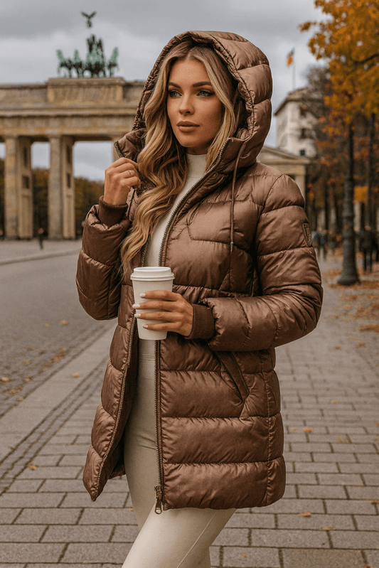 Lina | Long Warm Quilted Jacket