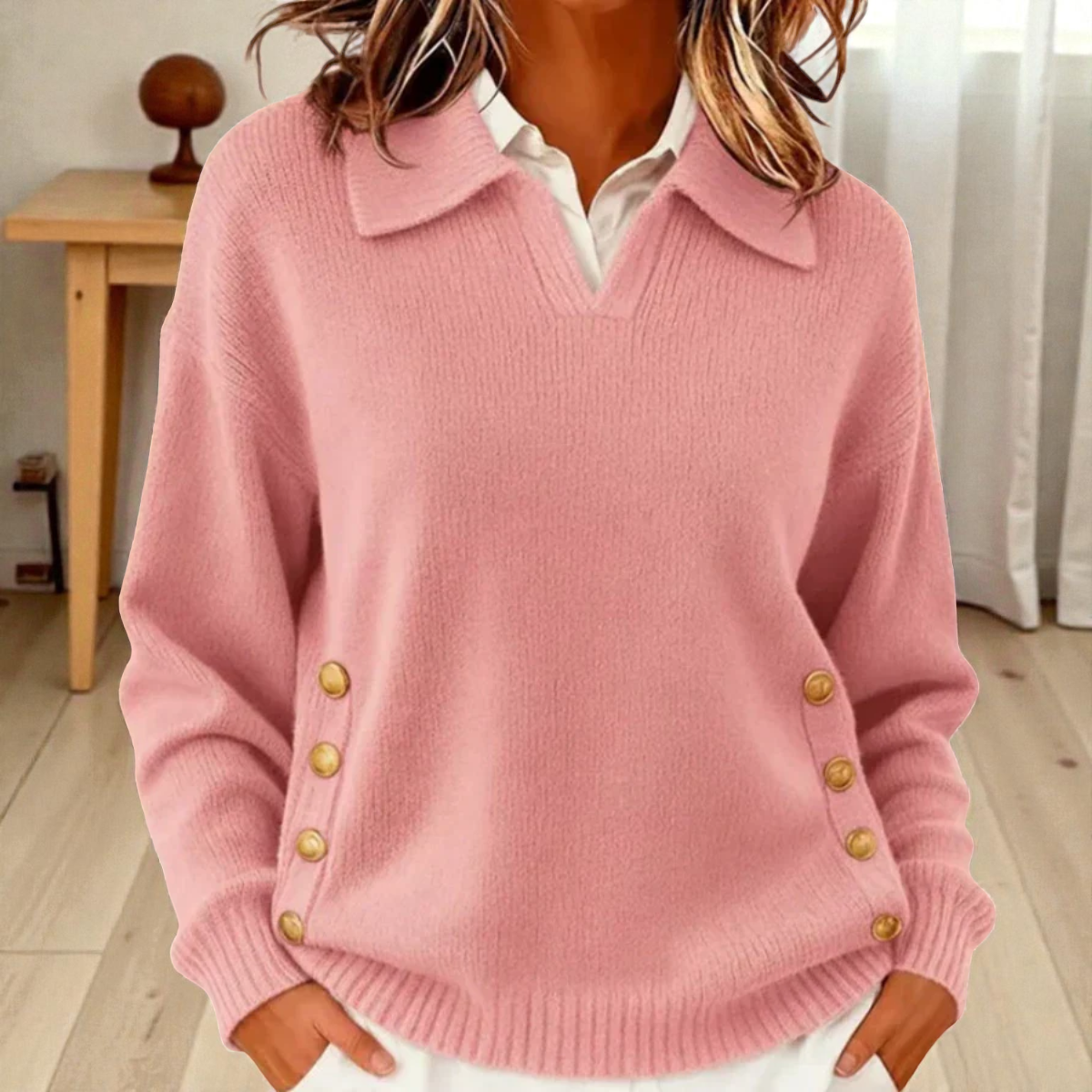 Mabel™ | Soft Sweater with Elegant Collar