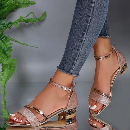 NOELLE – OPEN-TOE ANKLE STRAP SANDALS
