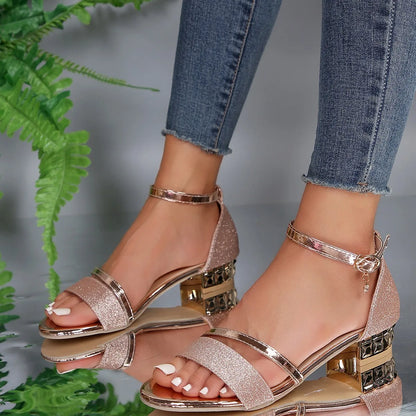 NOELLE – OPEN-TOE ANKLE STRAP SANDALS