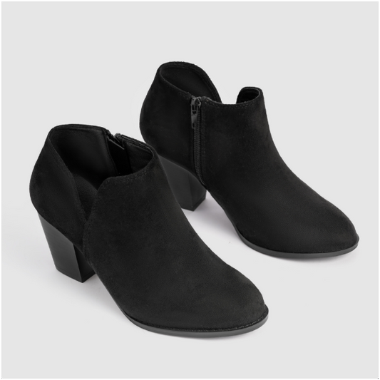 Hailey | Pointed Ankle Boot With Suede Effect