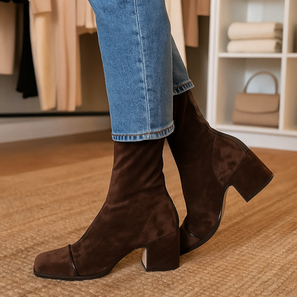 Victoria | Square toe heeled boots
