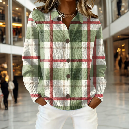 Vivian™ - Retro Tartan Cardigan