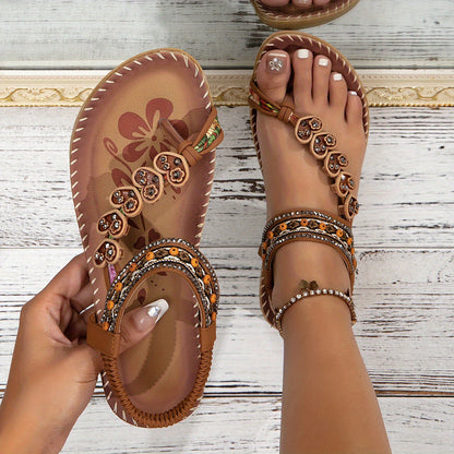 AVELINE – BEADED COMFORT SANDALS