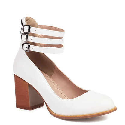 Ariana |  Triple Buckle Heels