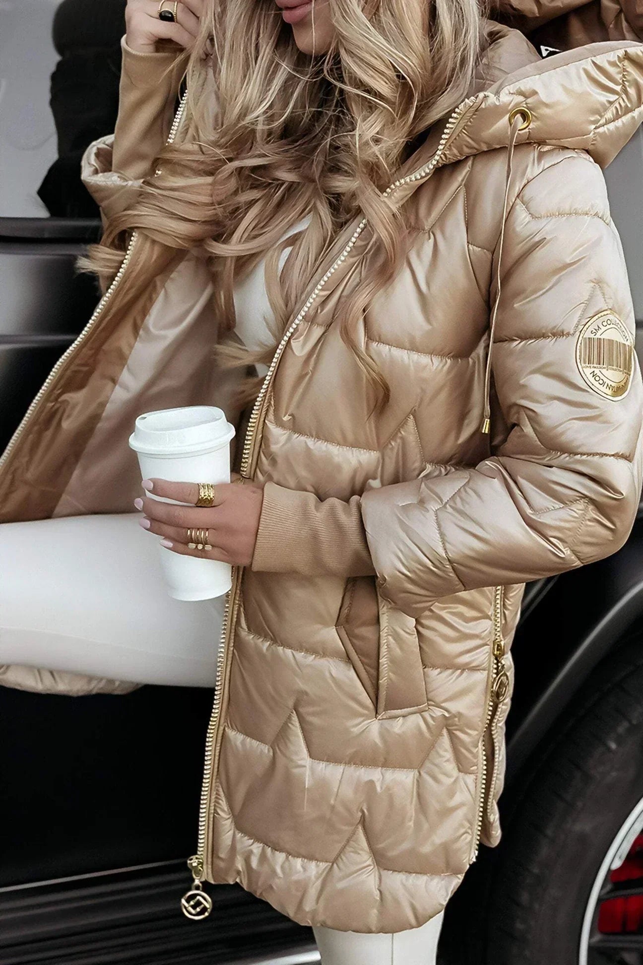 Lina | Long Warm Quilted Jacket