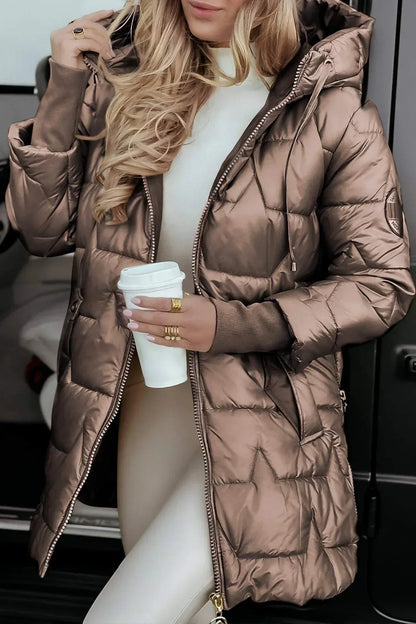 Lina | Long Warm Quilted Jacket