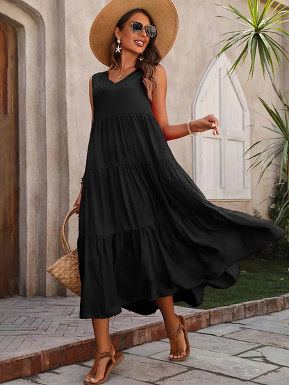 Lone - Casual Loose-Fit Dress with Ruffle Hem