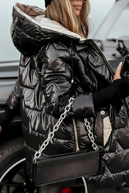 Lina | Long Warm Quilted Jacket
