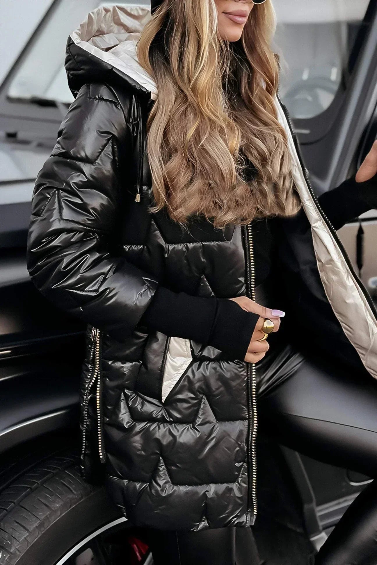 Lina | Long Warm Quilted Jacket