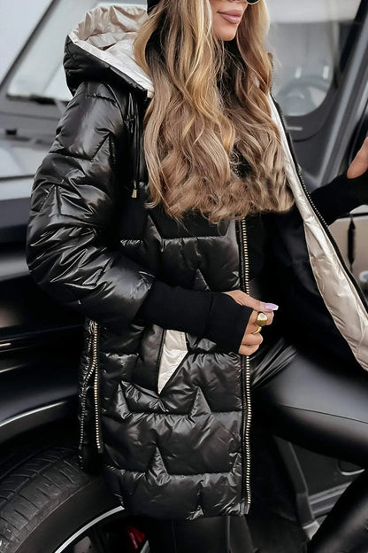 Lina | Long Warm Quilted Jacket