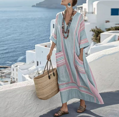 Elegant Geneva - Long Strand Dress for a Stylish Summer Look